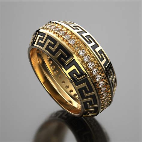 versace gold jewellery for men|Versace men's wedding rings.